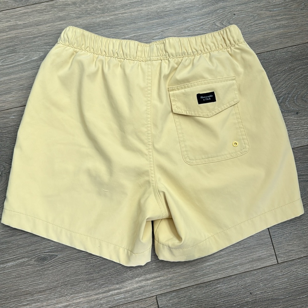 Men’s A&F Swim Trunks (Yellow) - Picture 5 of 7
